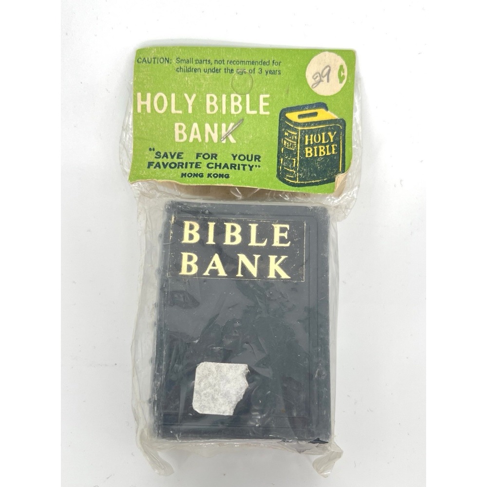 Holy Bible Bank in Original Packaging Hong Kong Vintage Plastic SEALED